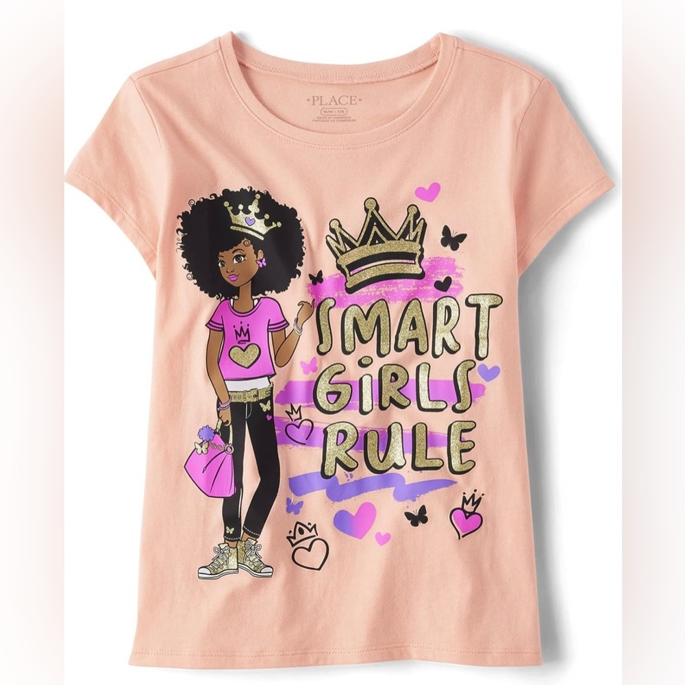The Children’s Place Graphic Tee (Smart Girls Rule)…Various Size…New